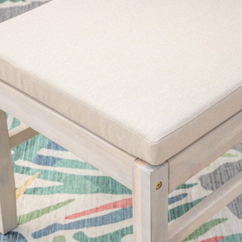 Linon Home Decor Teagon Patio Side Chair with Beige Cushion in Natural (Set of 2), , large