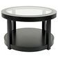 Waltham Urban Icon Round Cocktail Table in Polished Black, , large