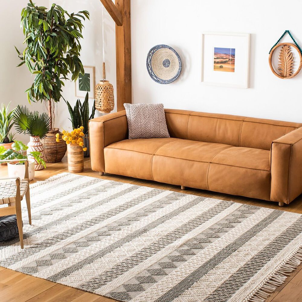 Safavieh Natura NAT851A 8&#39; x 10&#39; Ivory and Grey Area Rug, , large