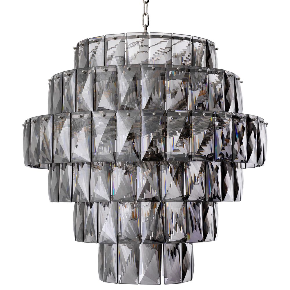 Eichholtz Chandelier Amazone L Chandelier Crystal Glass in Smoke, , large
