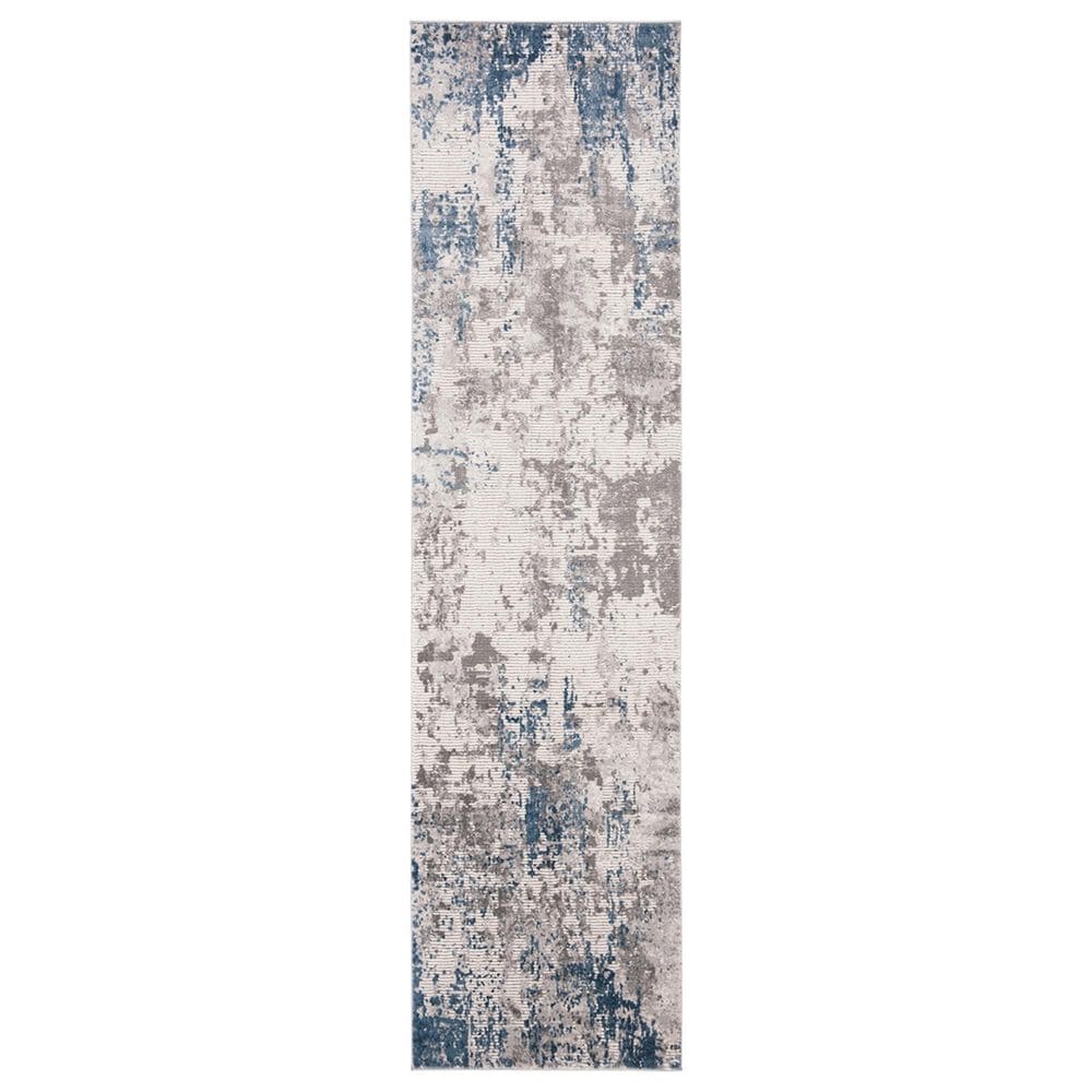 Safavieh Invista INV481 2" x 8" Grey and Blue Runner, , large