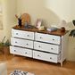 Hearth and Haven 6-Drawer Dresser in White, , large