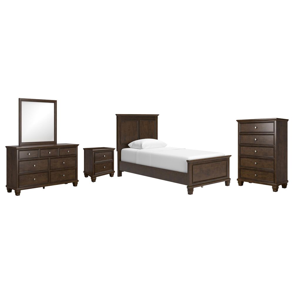 Ashley Danabrin 5-Piece Twin Panel Bedroom Set in Brown, , large