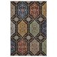 Dalyn Rug Company Silk Road Black, Ivory, Paprika, Sage, Gold and Gray 8" x 10" Area Rug, , large