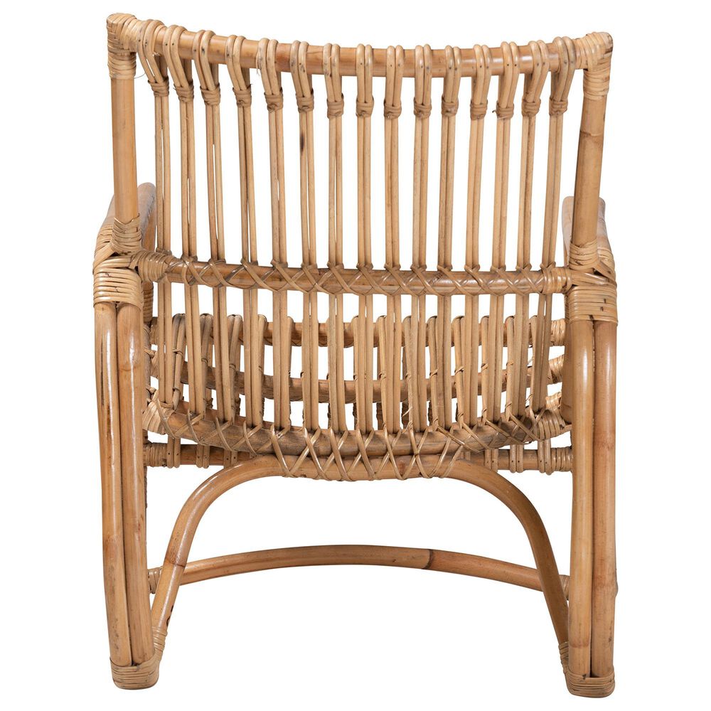 Baxton Studio Blanca Rattan Accent Chair in Natural, , large