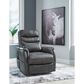 Ashley Strawbill Power Lift Recliner in Shadow, , large