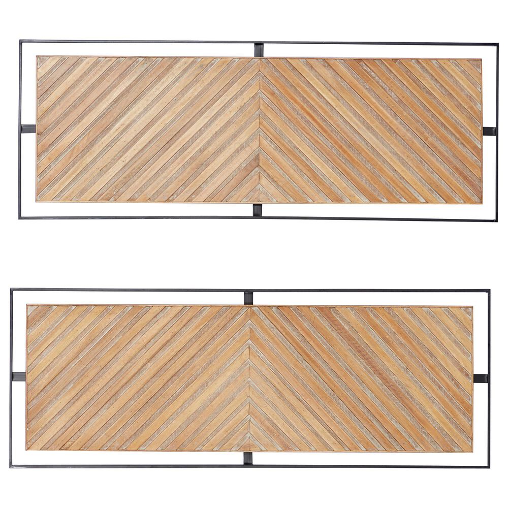 Maple and Jade Farmhouse Metal Wall Decor in Brown (Set of 2), , large