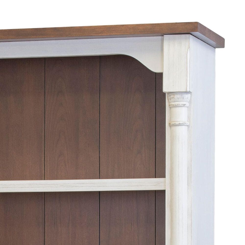 Wycliff Bay Durham 3-Shelf Adjustable Bookcase in Weathered White and Cherry, , large