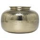 Maple and Jade 20" Decorative Vase with Hammered Top in Brushed Gold, , large