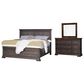 Napa Furniture Design Grand Louie 3-Piece Queen Storage Bedroom Set in Misty Night and Wheat, , large