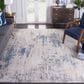 Safavieh Invista INV486F 8" x 10" Grey and Blue Area Rug, , large