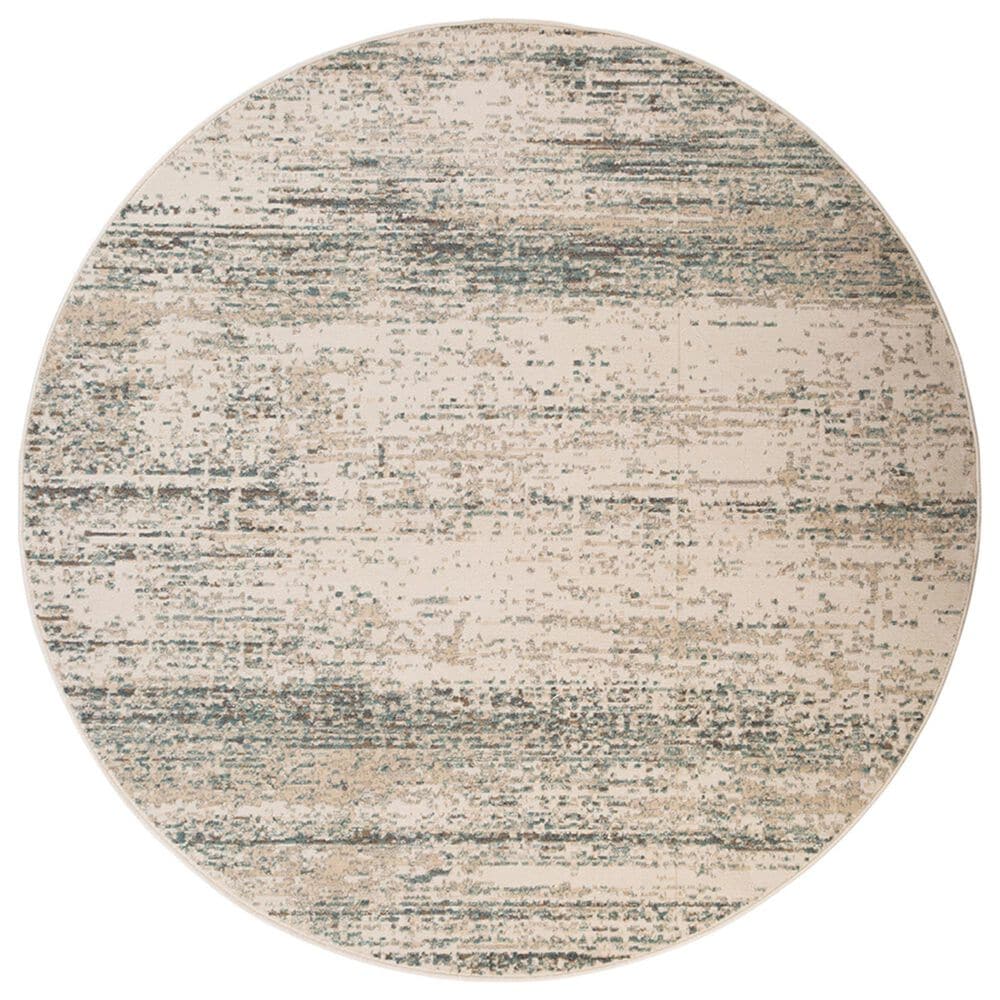 Amer Rugs Alpine ALP-10 7"10" Round Ivory Area Rug, , large