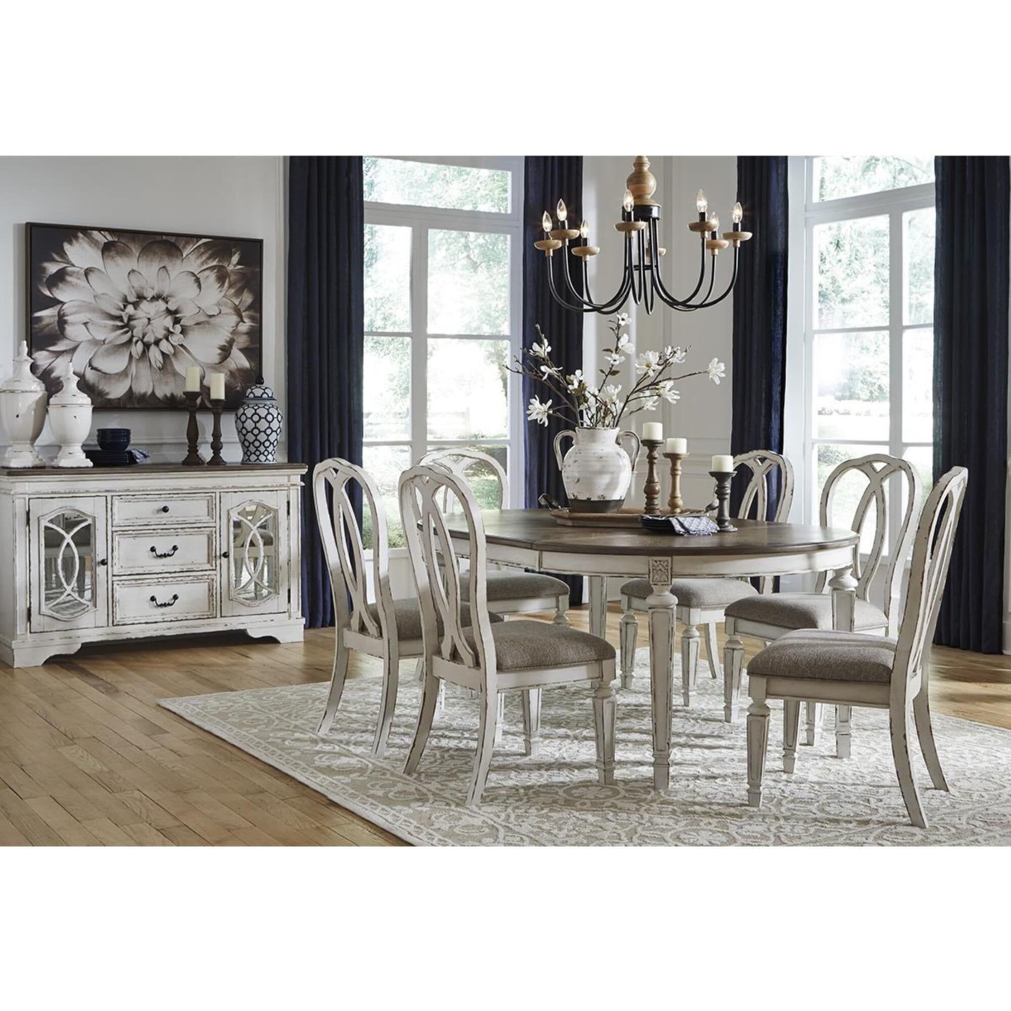 Signature Design by Ashley Realyn Dining Room Server in Chipped