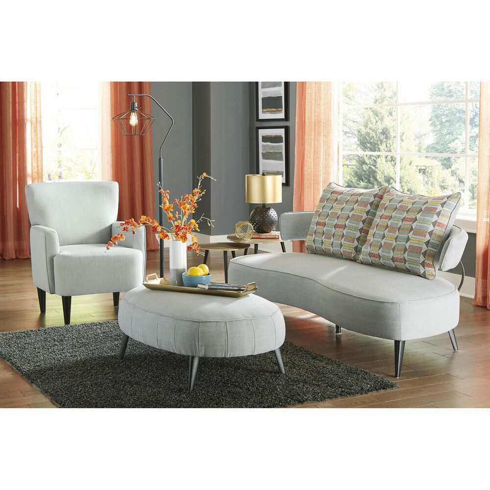Ashley Hollyann Oversized Accent Ottoman in Gray, , large