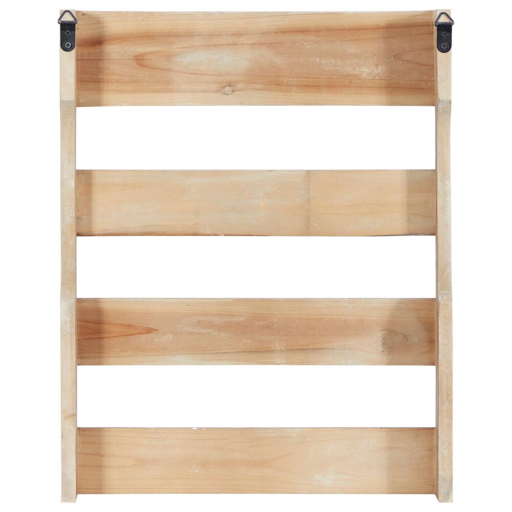 Maple and Jade 15&quot; x 19&quot; Wall Hook in Natural Brown and Grey, , large
