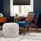 Jaxx Paran Round Ottoman in Mondo Grey, , large