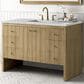 James Martin Vanities Hudson 48" Single Bathroom Vanity in Light Natural Oak with 3 cm Eternal Jasmine Pearl Quartz Top and Rectangular Sink, , large