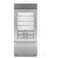 Sub Zero 20.8 Cu. Ft. Classic Left Hinge Bottom-Freezer Refrigerator with Glass Door and Tubular Handle in Stainless Steel, , large