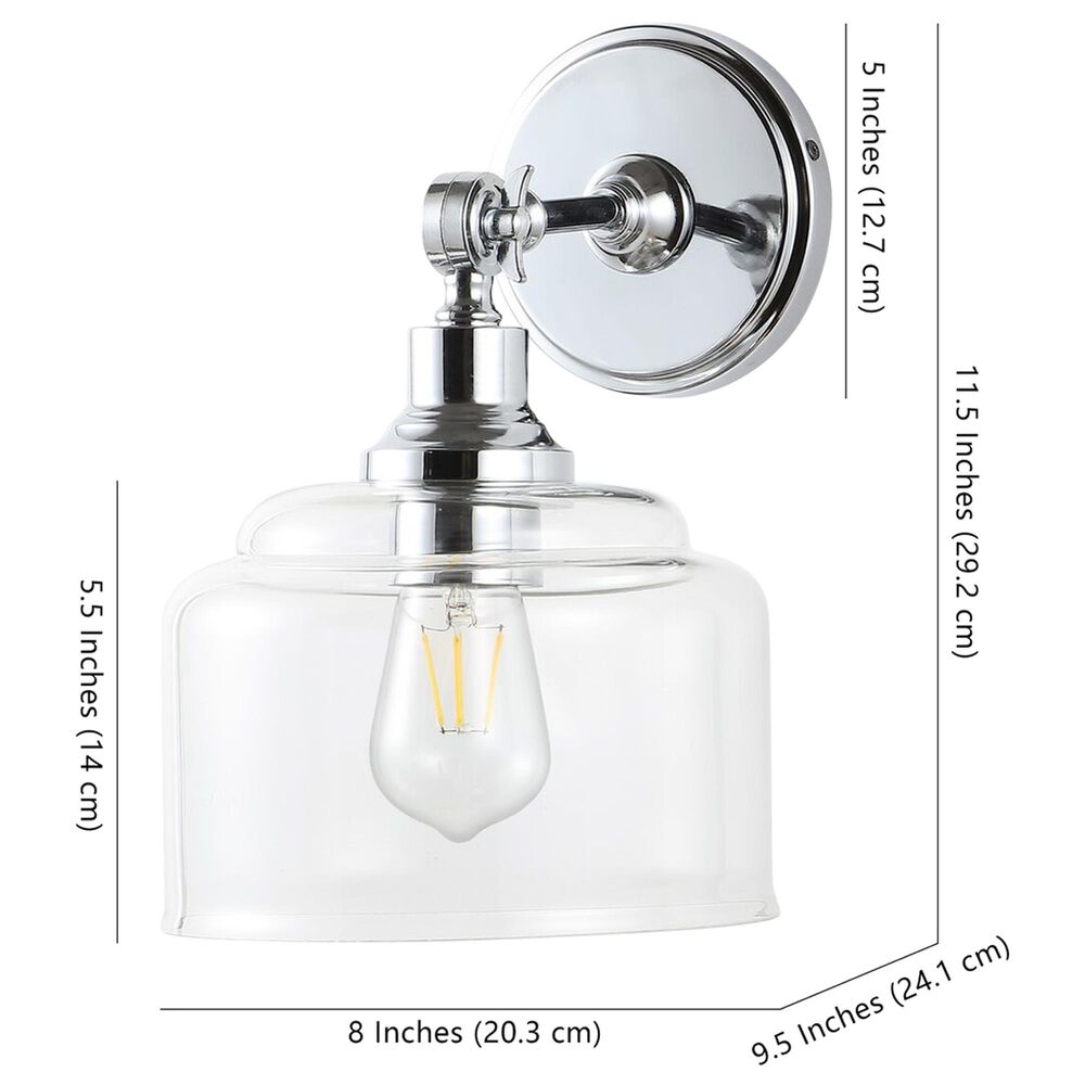 Safavieh Lansor Wall Sconce in Chrome &#40;Set of 2&#41;, , large
