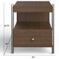 Nicolette Home Baxton Rectangular End Table in Sienna Ridge and Brushed Pewter, , large