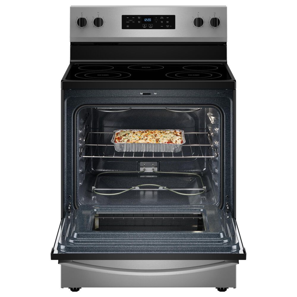 Whirlpool 3-Piece Kitchen Package with 5.3 Cu. Ft. Electric Range, 1.7 Cu. Ft. Microwave Hood Combination, and Towel Bar Dishwasher with Boost Cycle in Stainless Steel, , large