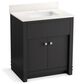 Kohler Alouette 30" Single Bathroom Vanity in Ferrous Grey with 2 cm White Quartz Top and Rectangular Sink, , large
