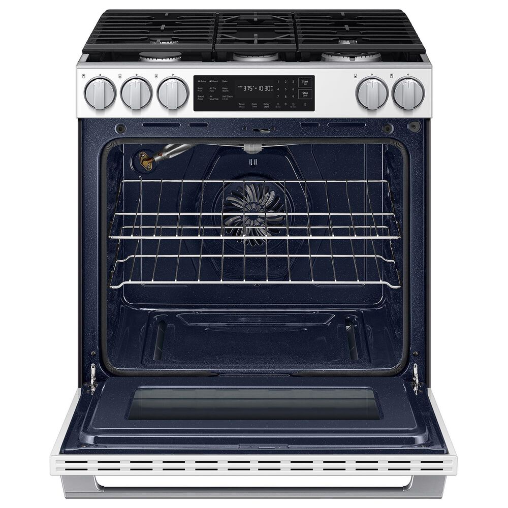 Samsung Bespoke 6.0 Cu. Ft. Smart Slide-In Gas Range with True Convection in White Glass, , large