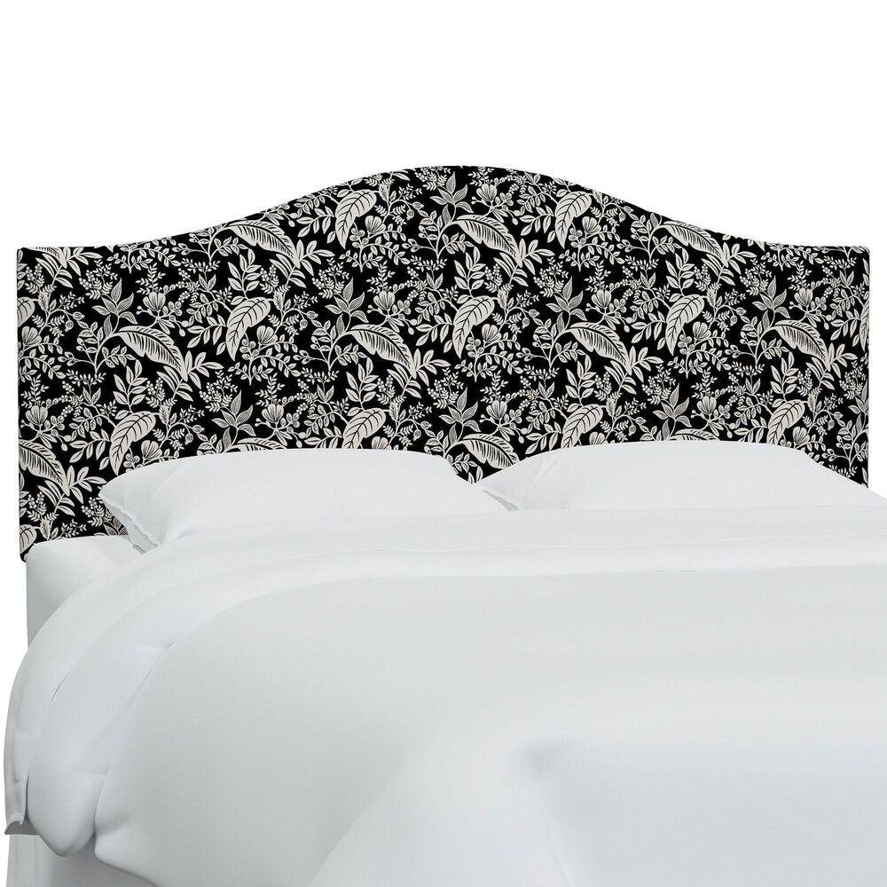 Rifle Paper Co Crafted by Cloth & Company Mayfair Twin Headboard in Canopy Black/Cream, , large