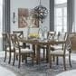 Ashley Moriville Trestle Dining Table and 6 Side Chairs in Grayish Brown, , large