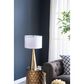 A&B Home Cone Table Lamp with Collapsible Shade in Gold, , large