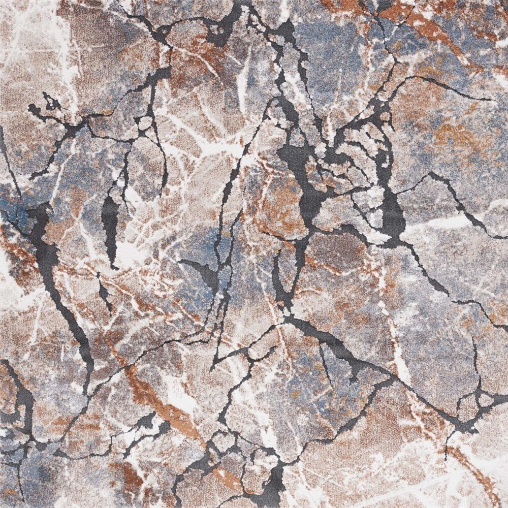 Safavieh Cyrus Shag CYR140F CYRUS SHAG 3&#39; x 5&#39; Grey and Rust Area Rug, , large