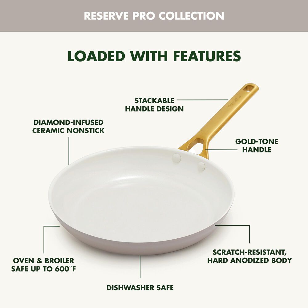 Green Pan Reserve Pro 8" Open Frypan in Oyster, , large
