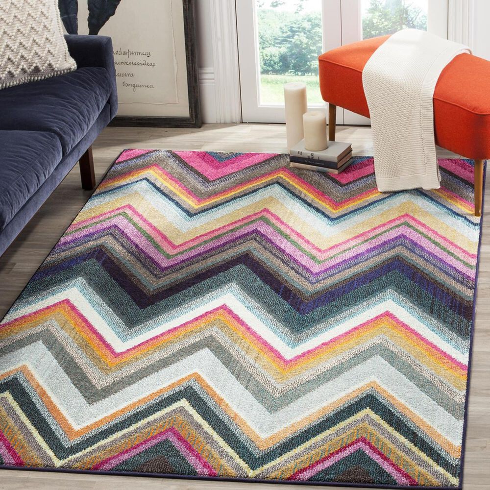 Safavieh Monaco MNC234F-5 5" x 8" Multi Area Rug, , large