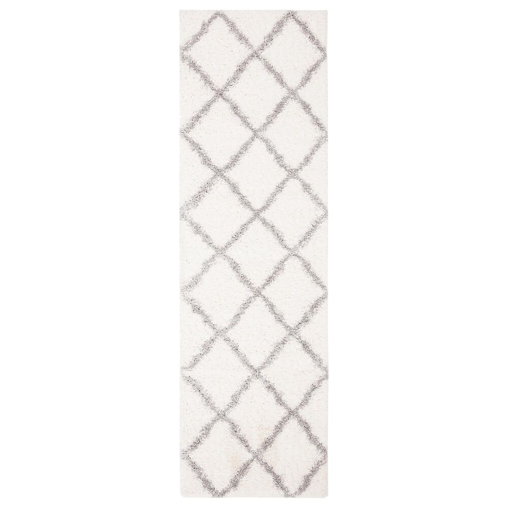 Safavieh Parma Shag PMA521A 2"3" x 11" Cream and Grey Runner, , large