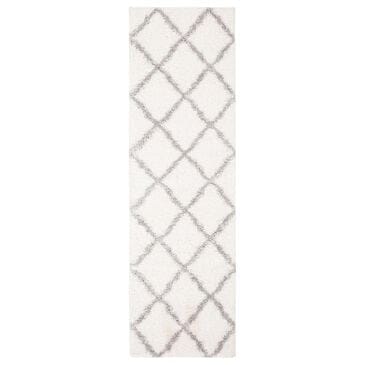 Safavieh Parma Shag PMA521A 2"3" x 11" Cream and Grey Runner, , large