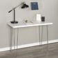 Walker Edison Hairpin 42" Writing Desk in Chrome and White, , large
