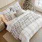 Levtex Waffle Plaid 3-Piece Full/Queen Comforter Set in Taupe and Cream, , large