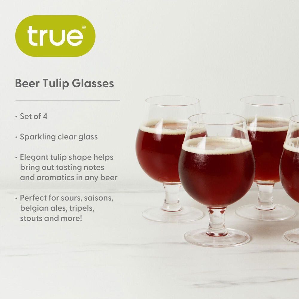 True Tulip Beer Glasses in Clear &#40;Set of 4&#41;, , large