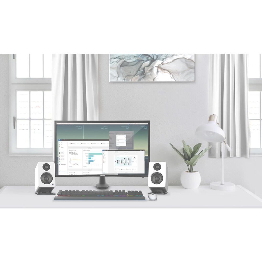 Kanto Angled Desktop Speaker Stand for Small Speakers in Black (Set of 2), , large
