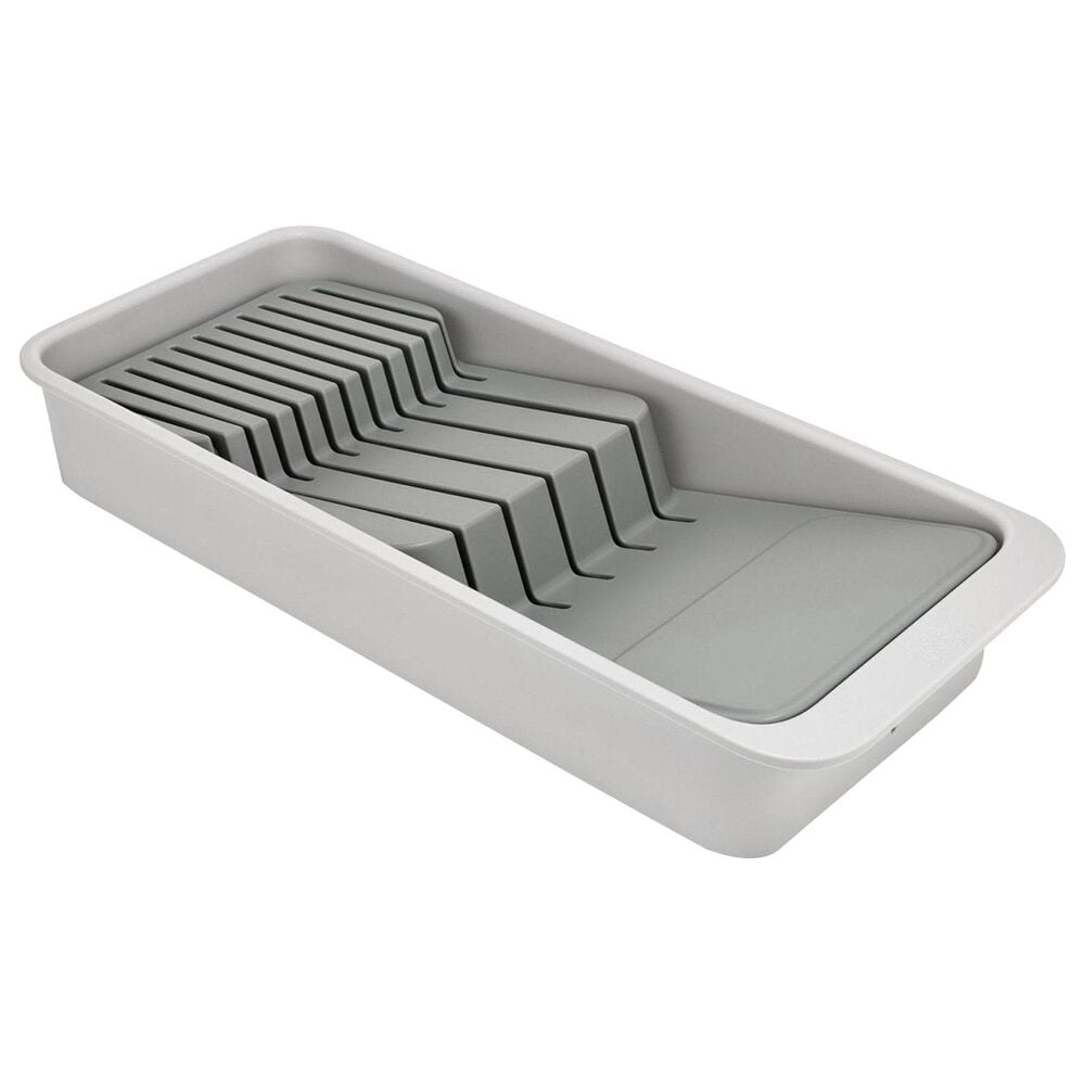 Joseph Joseph DrawerStore 2-Tier Compact Knife Organiser in Stone, , large