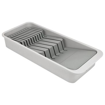 Joseph Joseph DrawerStore 2-Tier Compact Knife Organiser in Stone, , large