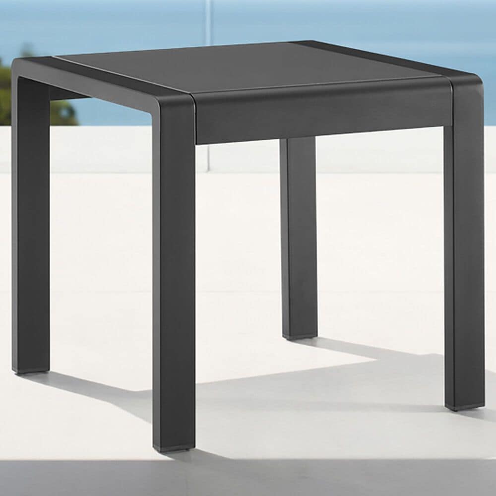 Linon Home Decor Karah Patio Side Table in Black, , large