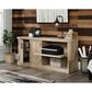 Sauder Aspen Post Credenza Desk with Hutch in Prime Oak, , large
