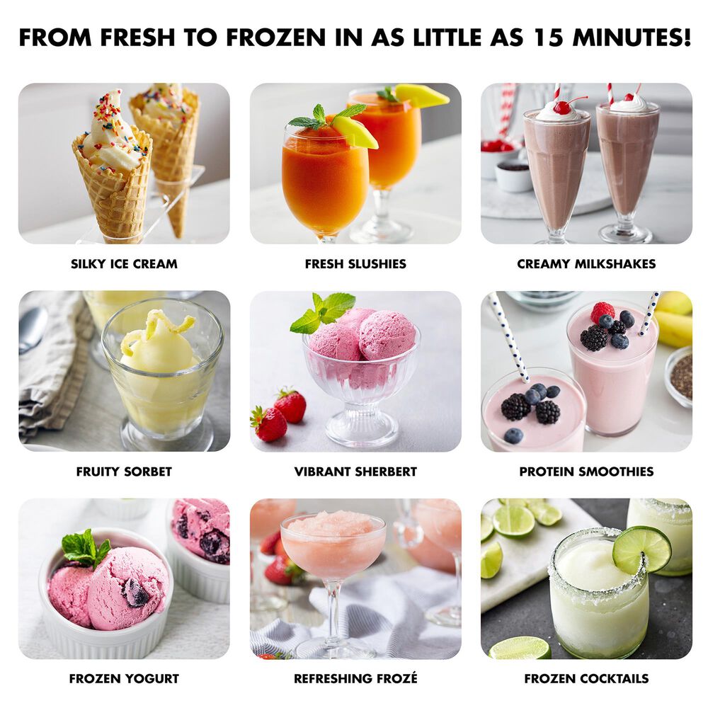 Green Pan 2 Qt. Frost Slush and Soft Serve Ice Cream Maker in Licorice, , large
