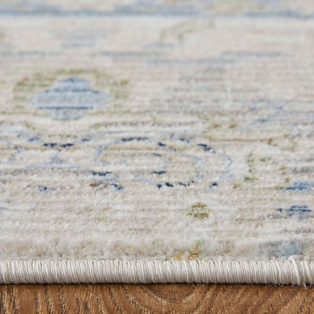 Feizy Melrose 2&#39;6&quot; x 7&#39;3&quot; Ivory and Green Runner, , large