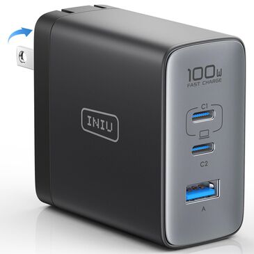 INUI Leopard 100W Fast Charging Wall Charger in Black, , large