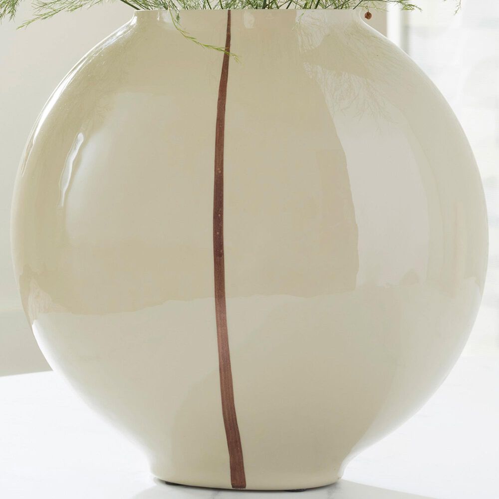 Ashley Sheabourne 12.5&quot; Vase in Cream, , large