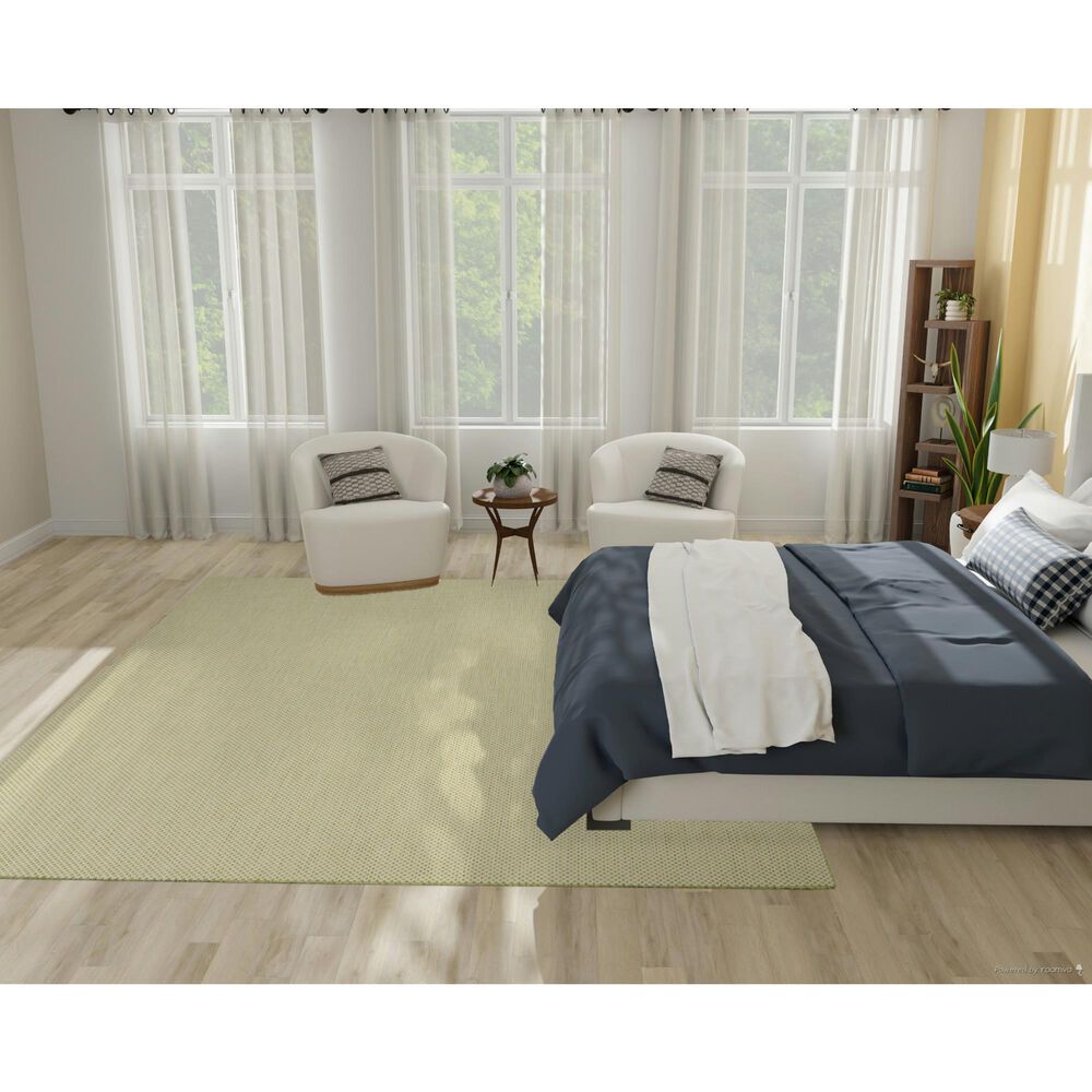 Nourison Courtyard Ivory and Green 8&#39; x 10&#39; Indoor/Outdoor Area Rug, , large