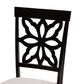 Baxton Studio Samwell Side Chair with Grey Cushion in Dark Brown (Set of 2), , large