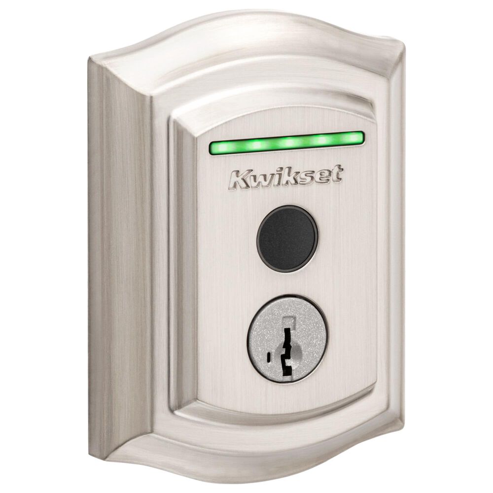 Kwikset Halo Touch Traditional Fingerprint Wi-Fi Enabled Smart Lock in Satin Nickel, , large